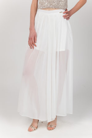 pantalon falda blanca frontal